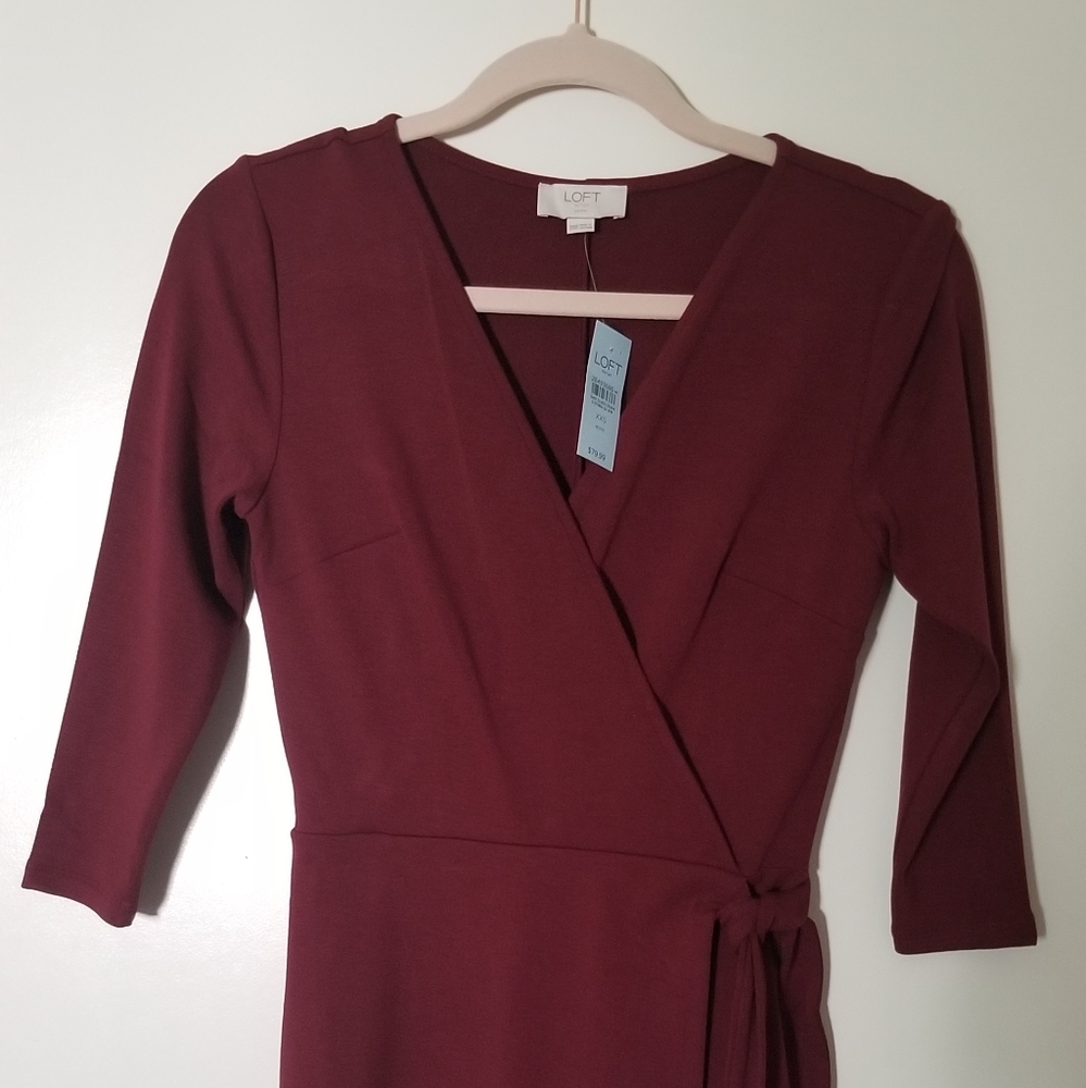 Loft wrap dress XXS PETITE *NWT